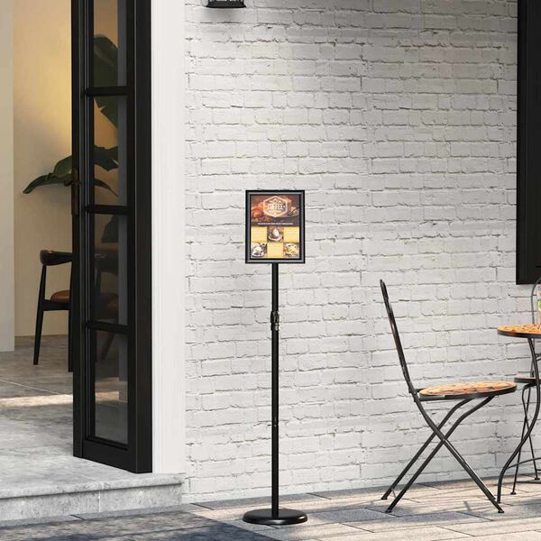 vidaXL Beurs Displays Zwart 25 x 25 x 125 cm Aluminium