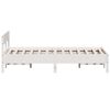 vidaXL Bedframe zonder matras massief grenenhout wit 120x190 cm