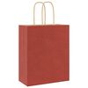 vidaXL Papieren zakken 50 st met hengsels 18x8x22 cm rood
