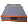 vidaXL Camping Tent met dak Grijs en Oranje 223 x 163 x 130 cm taft