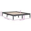 vidaXL Bedframe massief grenenhout grijs 160x200 cm