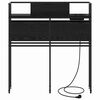 vidaXL Opberghoofdbord met plank Zwart eiken 75 cm Bewerkt hout