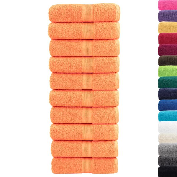 vidaXL Premium washandjes SOLUND 10 stuks oranje 30x30 cm 600 g/m&sup2;