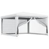 vidaXL Partytent met 4 mesh zijwanden 4x4 m wit