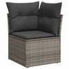 vidaXL Tuinbankenset met kussen 9 pcs Grijs poly rattan