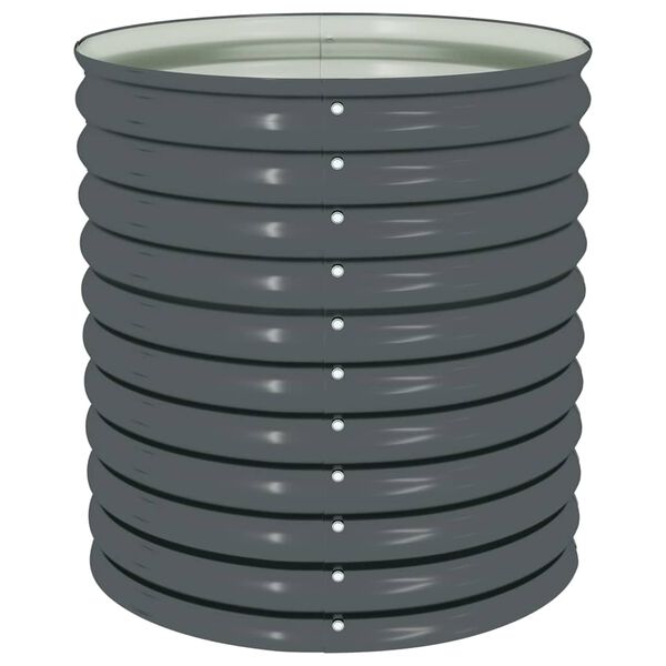 vidaXL Plantenbak verhoogd 80x80x81 cm gegalvaniseerd staal grijs