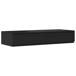 vidaXL Bedlades Zwart Eiken 100 x 36,5 x 16,5 cm Bewerkt hout