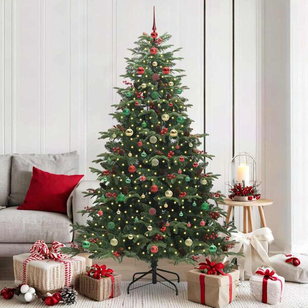 vidaXL Kunstkerstboom Groen 180 cm PVC en Metaal en Plastic