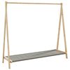 vidaXL Kledingrek met schappen 106x34x102 cm bamboe