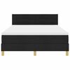 vidaXL Boxspringbed met matras met hoofdeinde Zwart 140 x 190 cm Stof