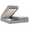 vidaXL Ottoman bed met matrassen 200x200cm stof lichtgrijs