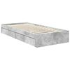 vidaXL Opslag bed met hoofdeinde Beton Grijs 90 x 190 cm Bewerkt hout