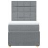 vidaXL Boxspring met matras stof lichtgrijs 90x200 cm