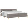 vidaXL Boxspringbed met matras met hoofdeinde Taupe 200 x 200 cm Stof