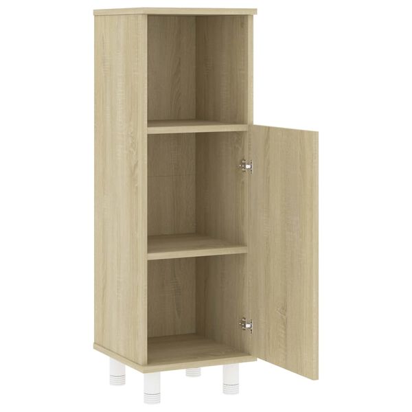 vidaXL Badkamerkast 30x30x95 cm bewerkt hout sonoma eikenkleurig