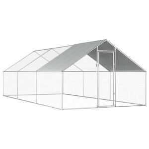 vidaXL Kippenhok 2,75x6x1,92 m gegalvaniseerd staal