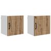 vidaXL Wandkast PORTO 2 st Artisan Eiken Bewerkt hout