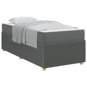 vidaXL Bedframe Donkergrijs 80 x 200 cm Stof