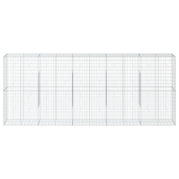 vidaXL Schanskorf 500x50x200 cm gegalvaniseerd ijzer zilverkleurig