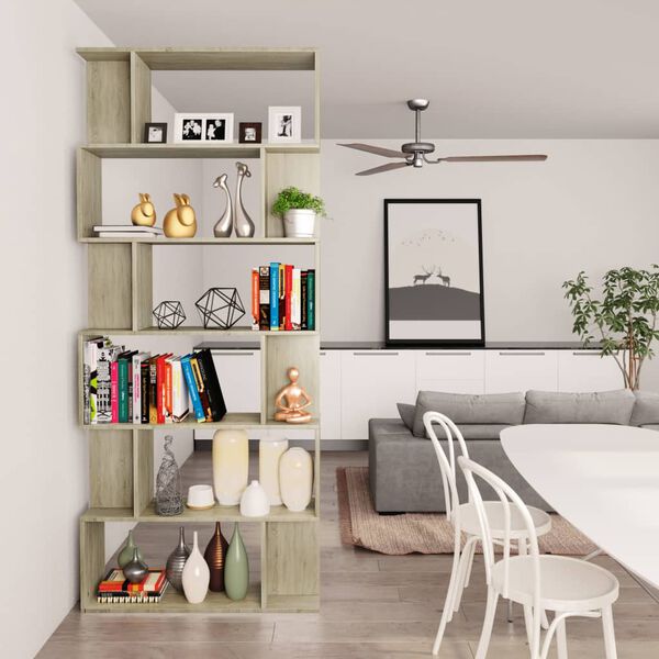 vidaXL Boekenkast / kamerscherm 80x24x192 cm bewerkt hout sonoma eiken