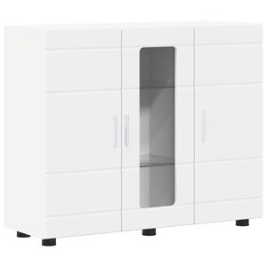 vidaXL Houten Kast met opslag Wit 88,5 x 30,5 x 73 cm Bewerkt hout