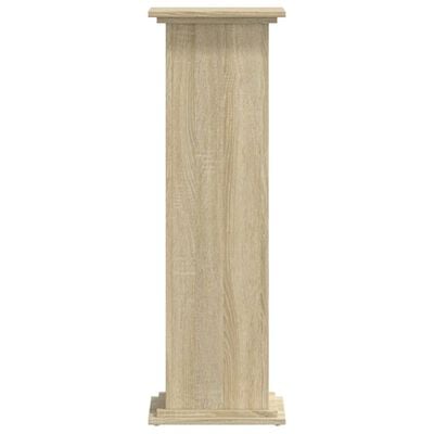 vidaXL Plantenstandaard 33x33x100 cm bewerkt hout sonoma eikenkleurig