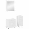 vidaXL Badkamermeubelset TULUM 3 pcs Hoogglans wit 60 x 34 x 63 cm