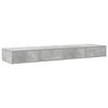 vidaXL Bedlades met lade Beton Grijs 150 x 36,5 x 16,5 cm Bewerkt hout