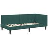 vidaXL Hoekbedframe Donkergroen 90 cm x 200 cm VelvetenPlywood