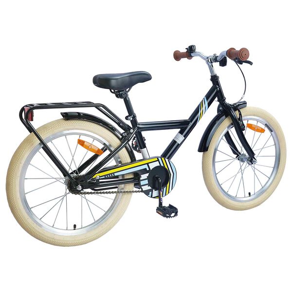vidaXL Kinderfiets 20 Inch voor 6-11 jaar oud Zwart