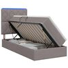 vidaXL LED Opslagbed met Matras Taupe 100 x 200 cm Stof
