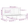 vidaXL Slaapbank zonder matras 90x200 cm massief grenenhout