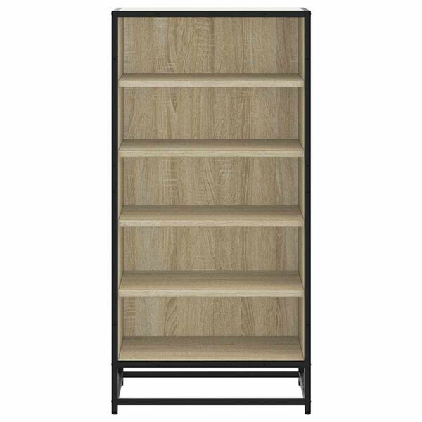 vidaXL Schoenenrek 48x38x97,5 cm bewerkt hout sonoma eikenkleurig