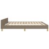 vidaXL Bedframe zonder matras stof taupe 180x200 cm