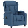 vidaXL Massagestoel stof blauw