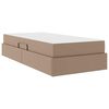 vidaXL Opslag bed met matras met matras 2 pcs Cappuccino Leer