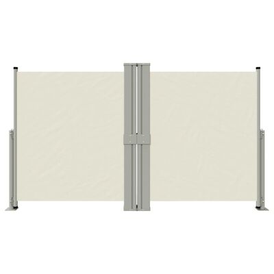 vidaXL Windscherm uittrekbaar 140x1200 cm crèmekleurig