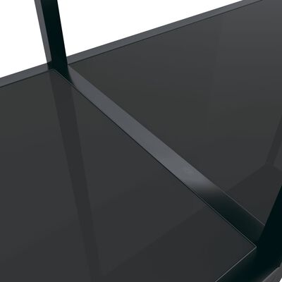 vidaXL Wandtafel 200x35x75,5 cm gehard glas zwart