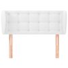vidaXL Hoofdbord met randen 93x23x78/88 cm kunstleer wit