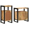 vidaXL Badkamermeubelset met plank 2 pcs Bruin Massief Ruw Mango Hout