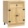 vidaXL Kast SKI HoningBruin 60 x 46 x 81,5 cm Massief grenenhout