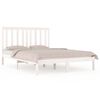 vidaXL Bedframe massief grenenhout wit 150x200 cm