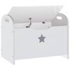 vidaXL Kinderopbergbankje 62x40x46,5 cm MDF wit
