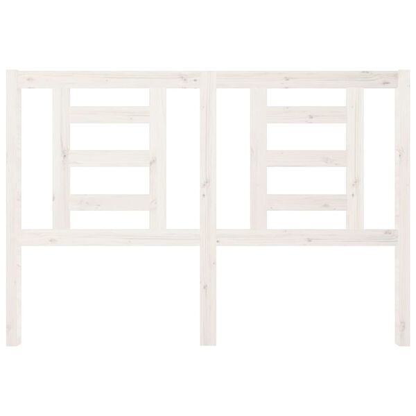 vidaXL Hoofdbord 146x4x100 cm massief grenenhout wit