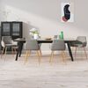 vidaXL Eetkamerstoelen 6 st fluweel lichtgrijs