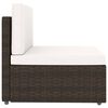 vidaXL 8-delige Loungeset poly rattan bruin