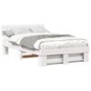 vidaXL Bedframe met hoofdeinde Wit 140 x 190 cm Massief grenenhout