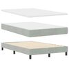 vidaXL Boxspringbed met matras Lichtgrijs 120 x 200 cm Fluweel