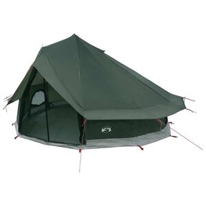 vidaXL Tipi Tent Legergroen 700 x 700 x 395 cm Polyester en staal