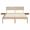 vidaXL Bedframe met hoofdeinde Bruin 140 x 190 cm Massief grenenhout